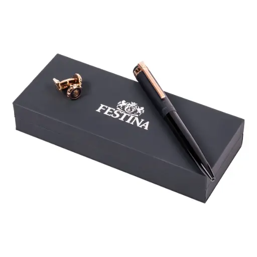 [FPBM165N] Parure (stylo bille & boutons de manchette)